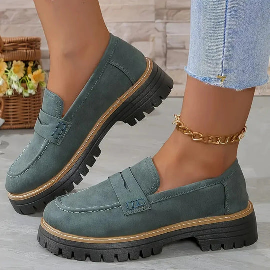 EB | Britischen Stil Frauen Schuhe dicke Ferse dicke Sohle