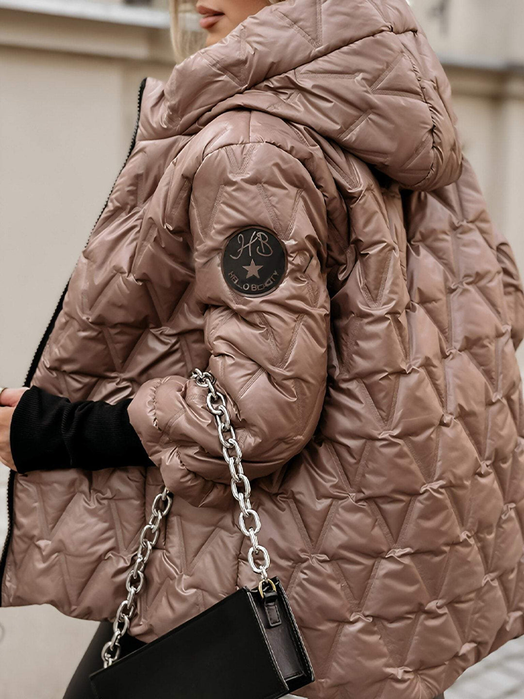 EB | Patchwork-Jacke mit Kapuze