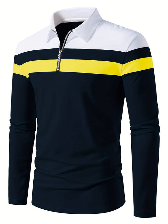 EB – langärmliges poloshirt mit reißverschluss