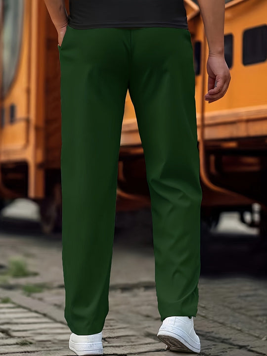 EB | Stilvolle Kordelzug Athletische Hosen mit Taschen für Herren