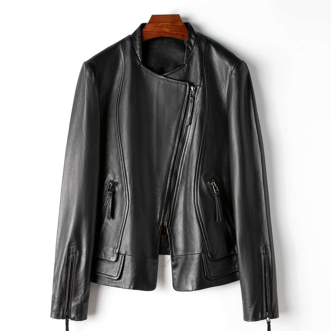 EB | Damen Stilvolle Lederjacke