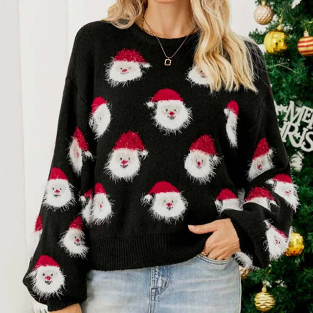EB | Weihnachtlicher Strickpullover mit Rentiermotiv