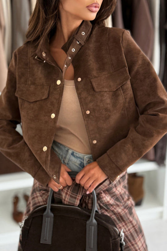 EB | Stylische Langärmlige Freizeitjacke mit Knöpfen