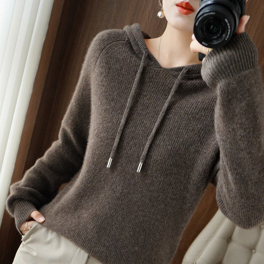 EB | Strickpullover mit Kapuze Weicher Strick Lässige Passform