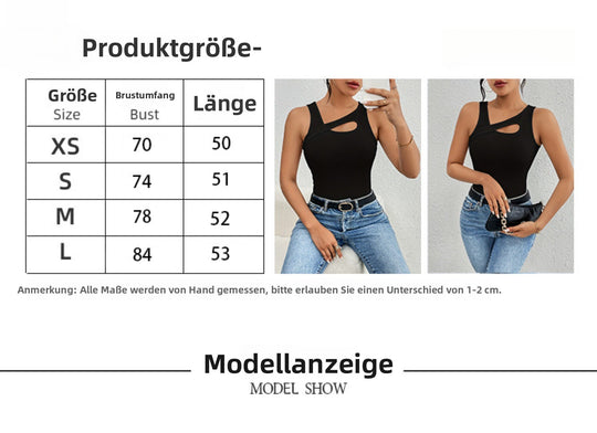 EB | Schmal geschnittene hohle ärmellose Weste