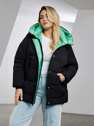 EB | Warme und Lässige Daunenjacke mit Füllung für Frauen Ideal für Herbst Winter