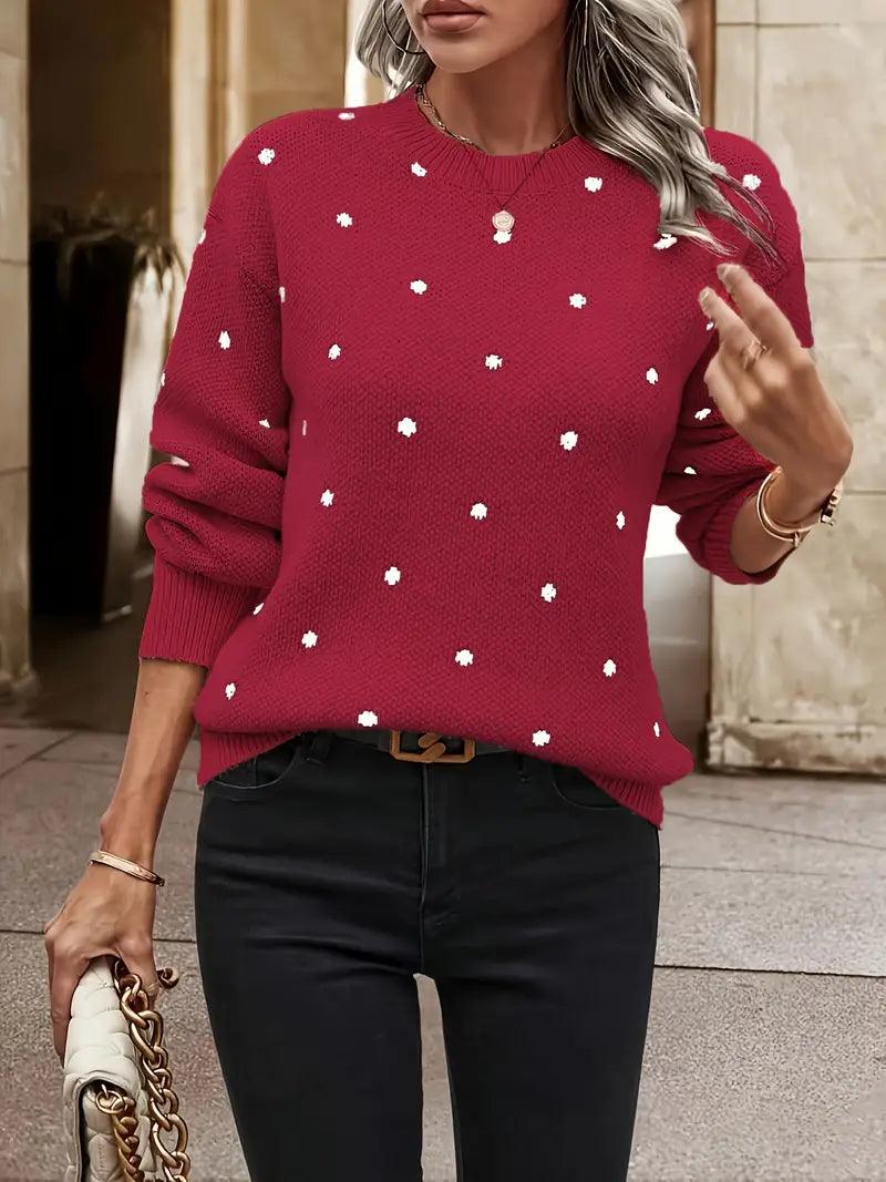 EBMode – langärmliger poker-dot-pullover