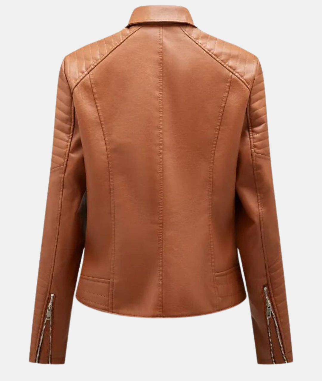 EB | Stylische Damen Bikerjacke Aus Kunstleder