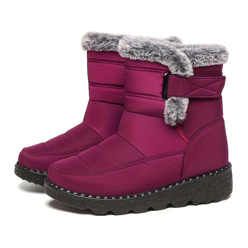 Schwarz Wasserdichte Winterstiefel Für Damen EB