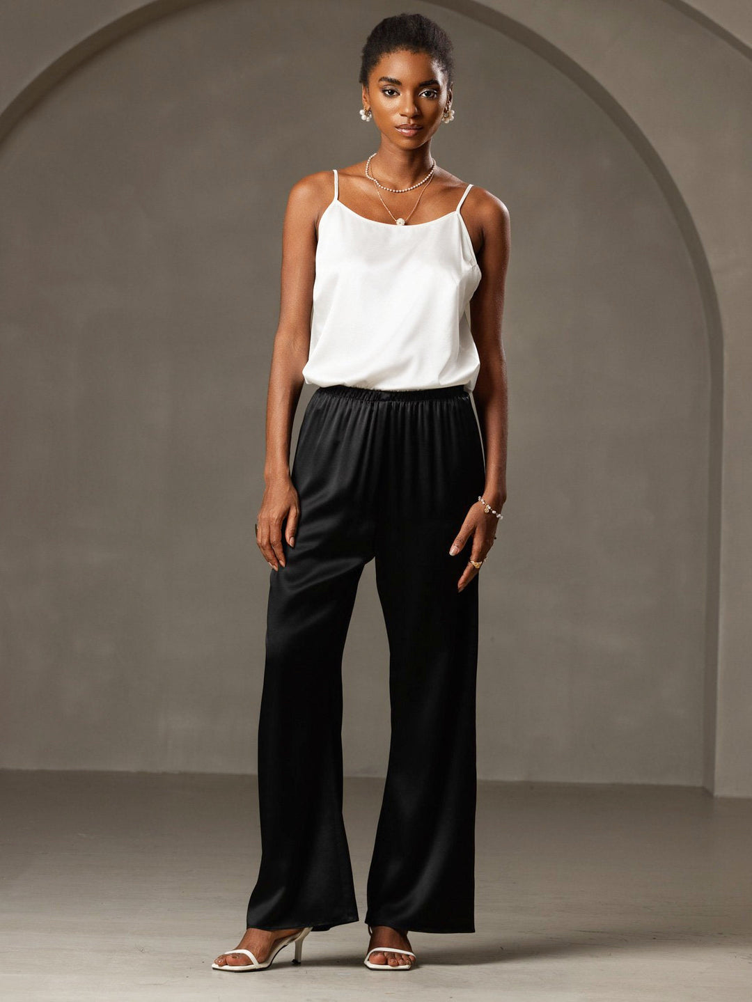 EB | Seide Entspannt Spaghettiträger Camisole Top