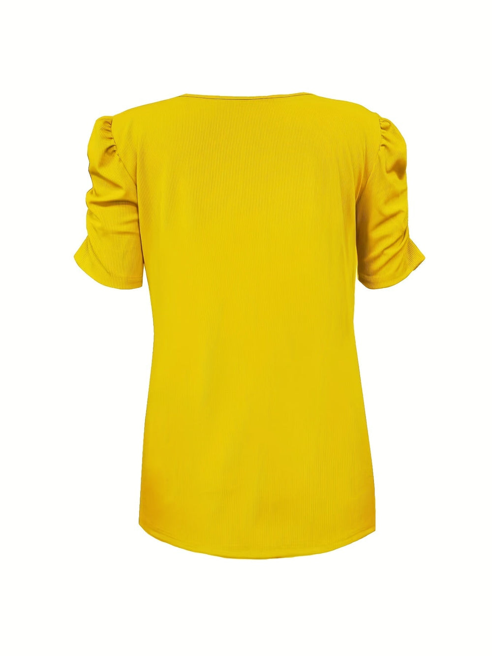EB | Elegantes Geripptes V-Ausschnitt T-Shirt für Damen