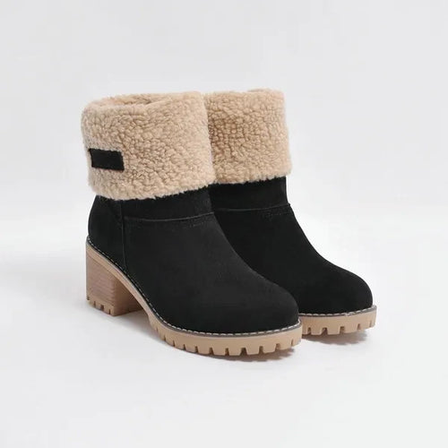 EB | Damen Weiche Wasserdichte Stiefel mit Wollfutter