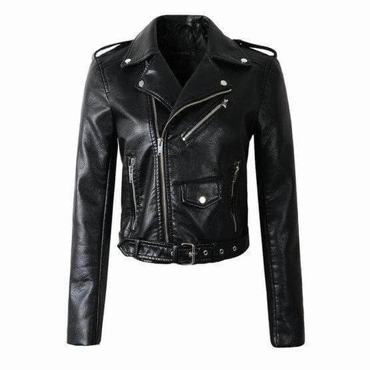 EB | Damen Faux-Leder Bikerjacke
