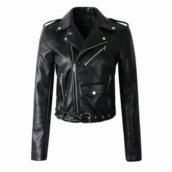 EB | Damen gewaschenes PU Lederjacke