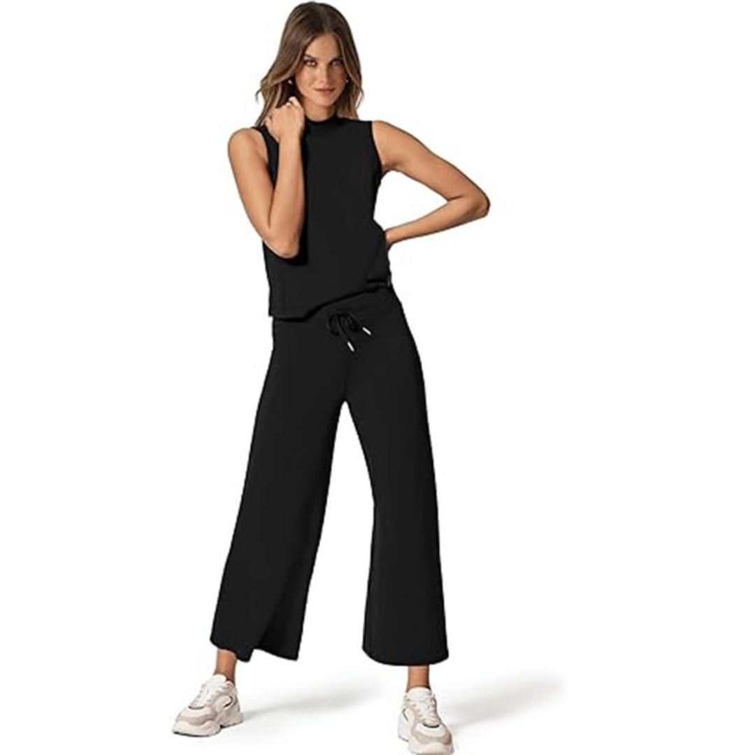 EB | Weste Kurzes Hosen-Set mit weitem Bein
