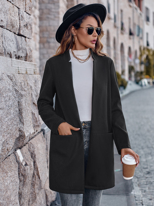 EB | Offene Vorderseite Langarm Blazer