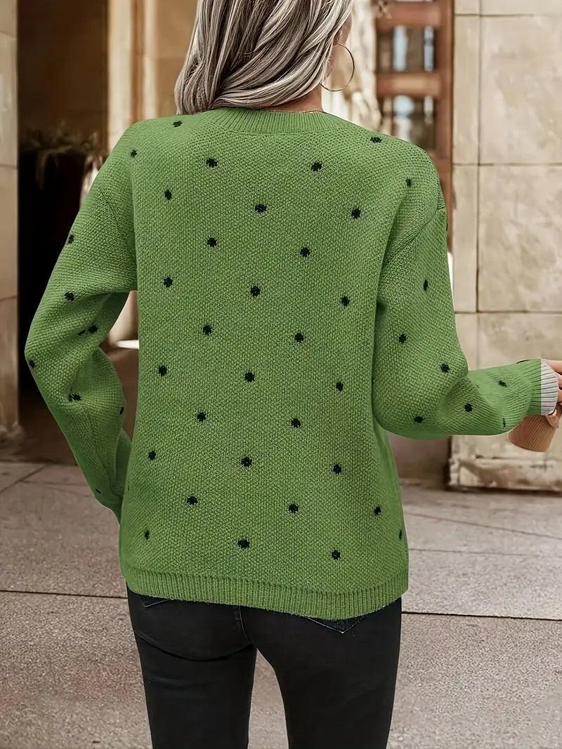 EBMode – langärmliger poker-dot-pullover
