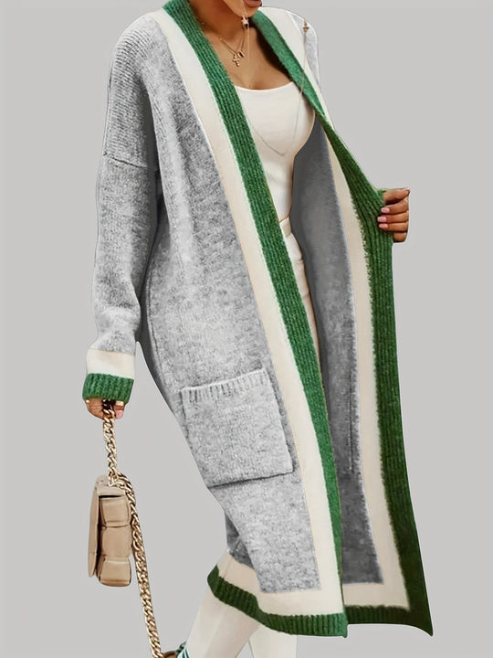 EB | Lange Strickcardigan Vintage Inspiration mit Herbstlichen Akzenten