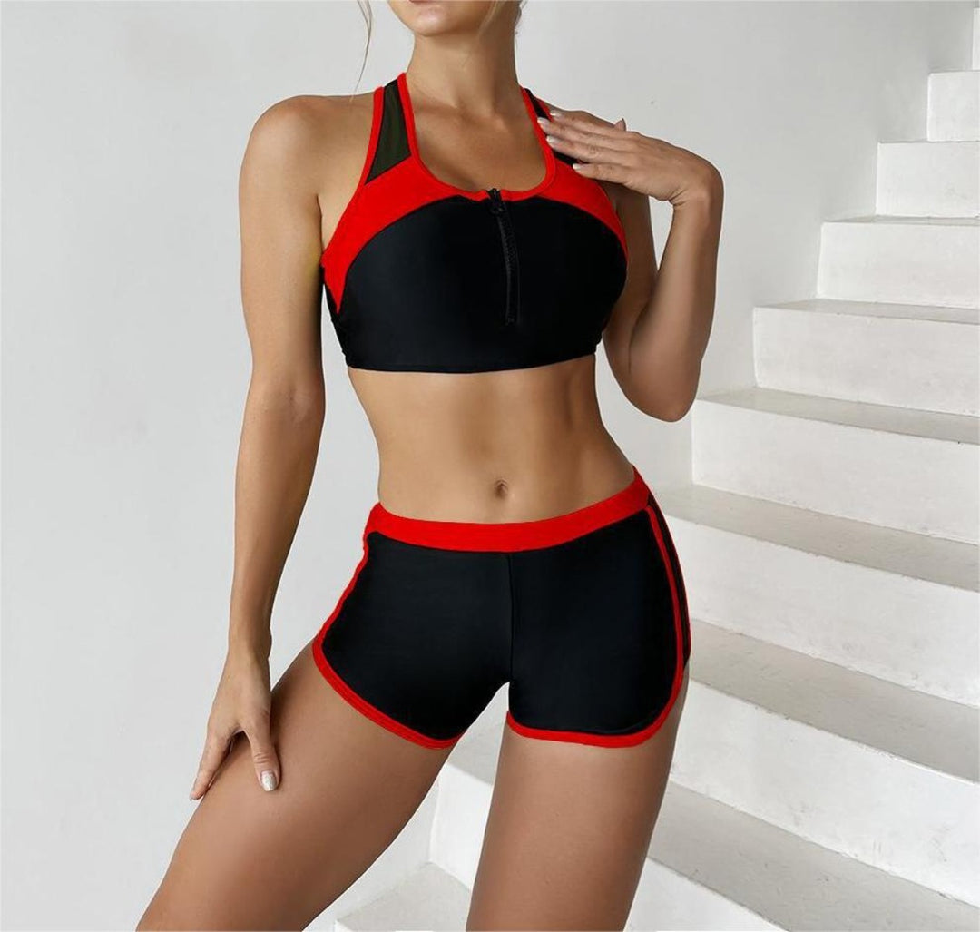 EB | Split einfarbig Spleißen Bikini