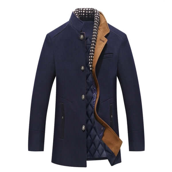 EB | Herren Slim Fit Woll Wintermantel