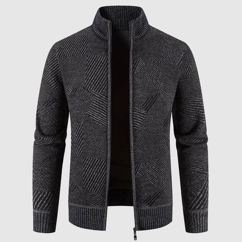 EB | Herren geometrisches Strick-Cardigan-Jacke