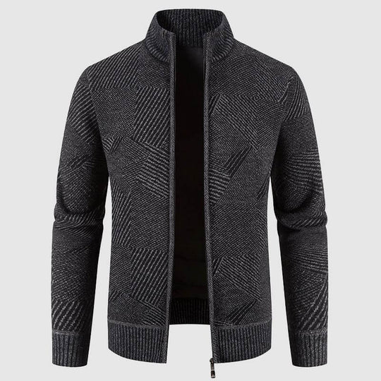 EB | Herren geometrisches Strick-Cardigan-Jacke