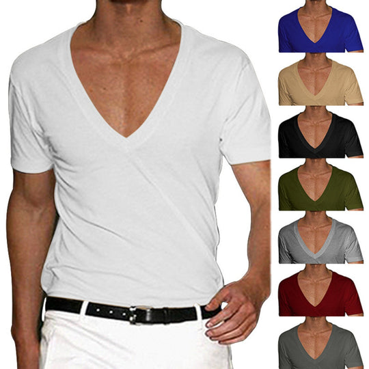 EB | Slim Fit T-Shirt mit V-Ausschnitt