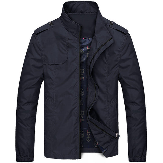 EB | Freizeitjacke Slim Fit - Winddichte Übergangsjacke mit Stehkragen und Taschen, Modernes Design für Alltag und Outdoor