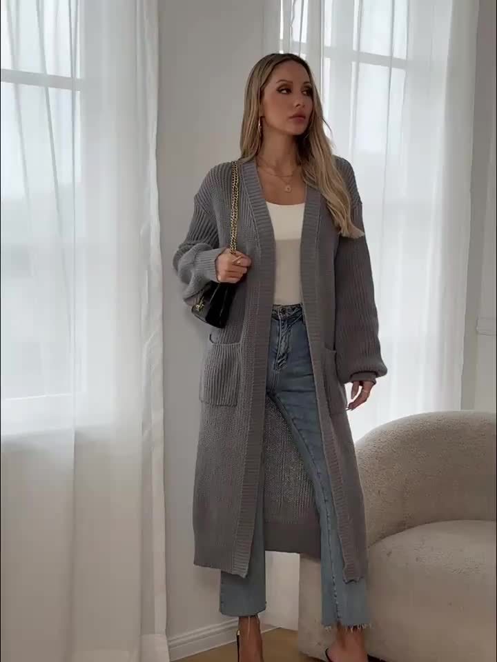 EB | Strickjacke mit Gürtel für Damen