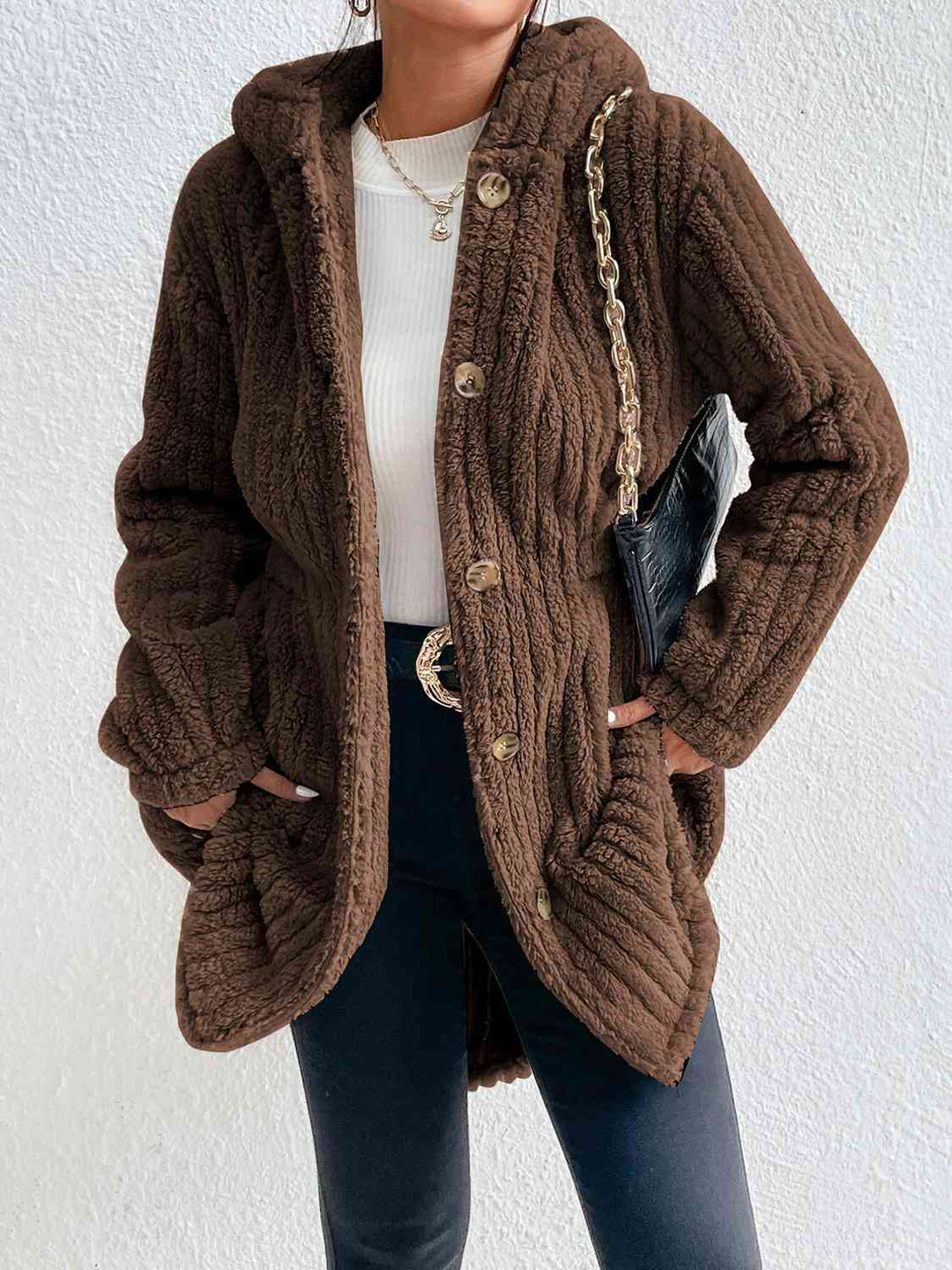 EB | Button Down Kapuzenmantel