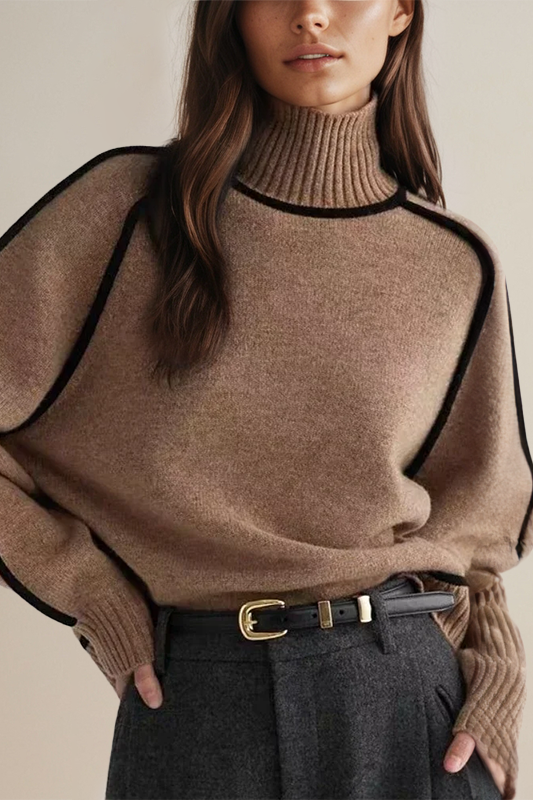 EB | Pullover - Damen Luxus Rollkragenpullover