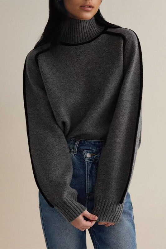 EB | Pullover - Damen Luxus Rollkragenpullover