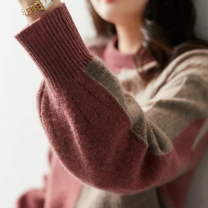 EB | Bequemer Langarm Rundhals Pullover
