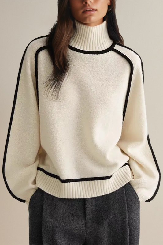 EB | Pullover - Damen Luxus Rollkragenpullover