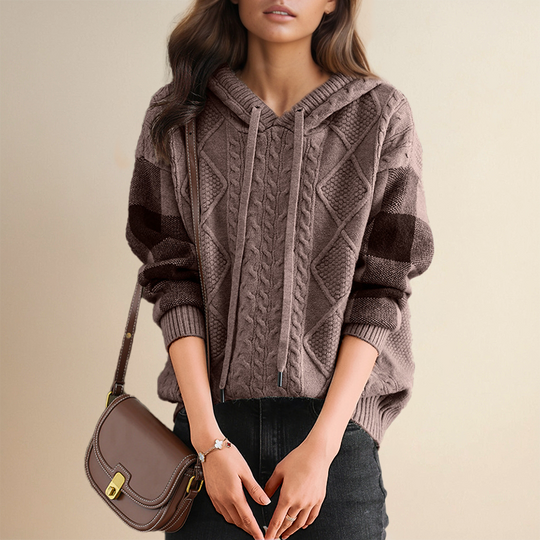 EB | Strickpullover mit Kabelmuster Weich und Warm Perfekt für Herbst und Winter