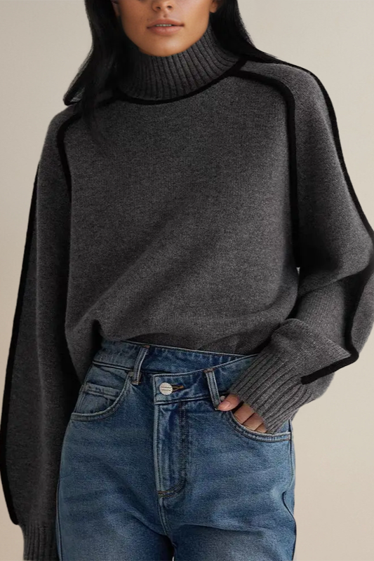 EB | Pullover - Damen Luxus Rollkragenpullover