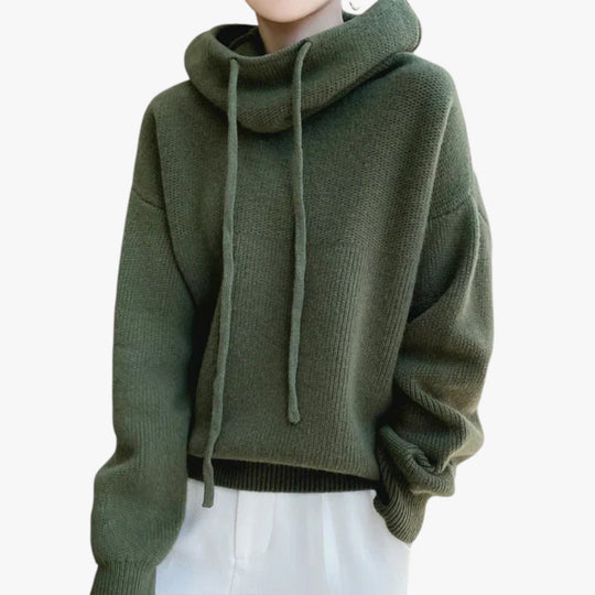 EB | Oversized Strickpullover mit Hohem Kragen Acryl Warm und Komfortabel