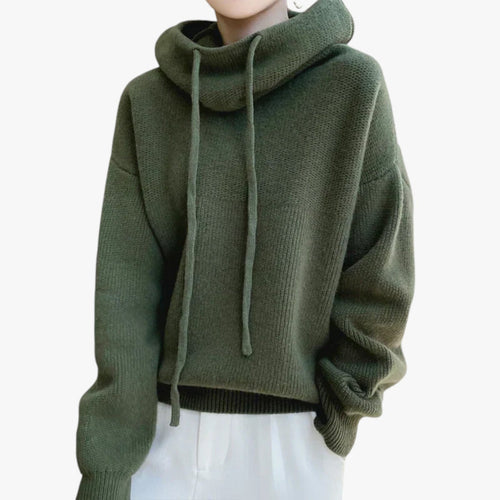 EB | Oversized Strickpullover mit Hohem Kragen Acryl Warm und Komfortabel