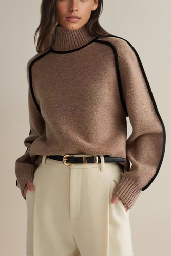 EB | Pullover - Damen Luxus Rollkragenpullover