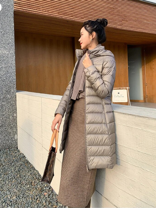 EB | Lang Daunenjacke - Schön Warm & Stilvoll