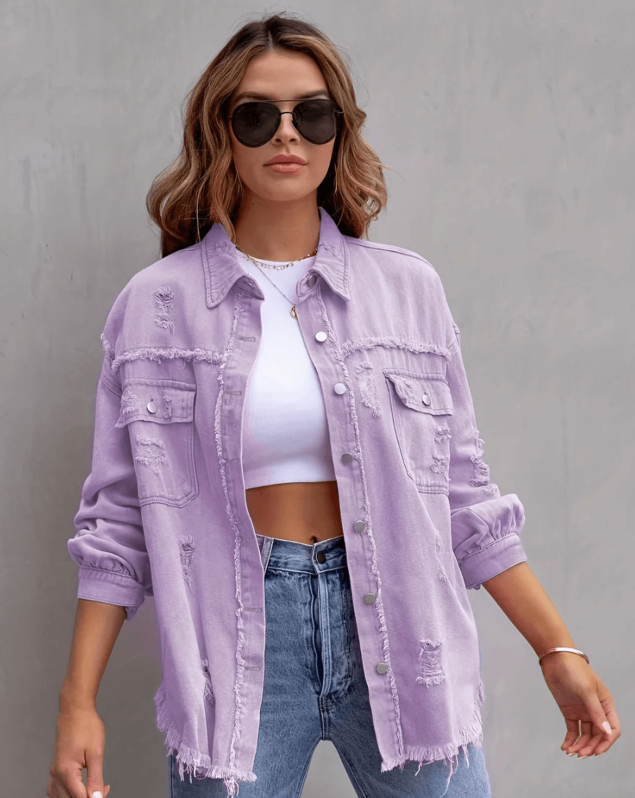 EB | Ripped Übergrösse Denimjacke
