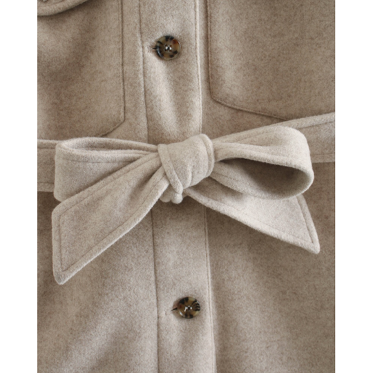 EB | Damen Mid-Length Wollmantel - Stilvoller und Eleganter Übermantel
