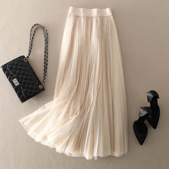 EB | Damen Faltenrock Lang Maxi