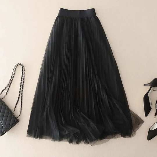 EB | Damen Faltenrock Lang Maxi