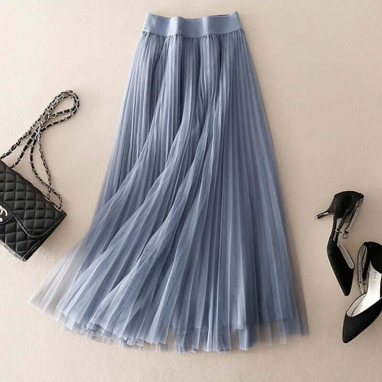 EB | Damen Faltenrock Lang Maxi
