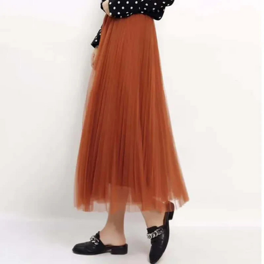 EB | Damen Faltenrock Lang Maxi