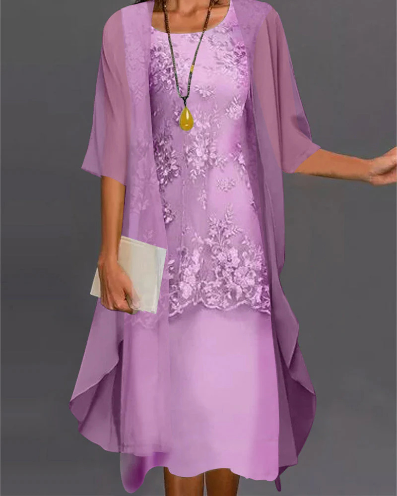 EB | Chiffon Kleid Festliche Midi