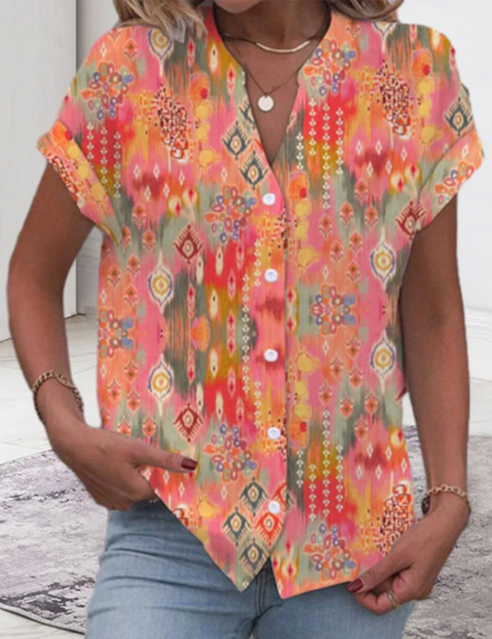 EB | Damen Kurzarm Bluse Party