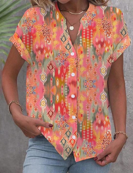 EB | Damen Kurzarm Bluse Party
