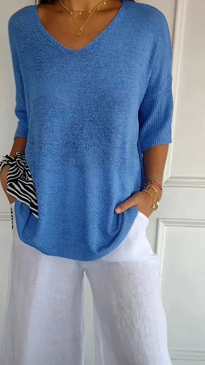 EB | Damen Langarm Shirt Stricktop